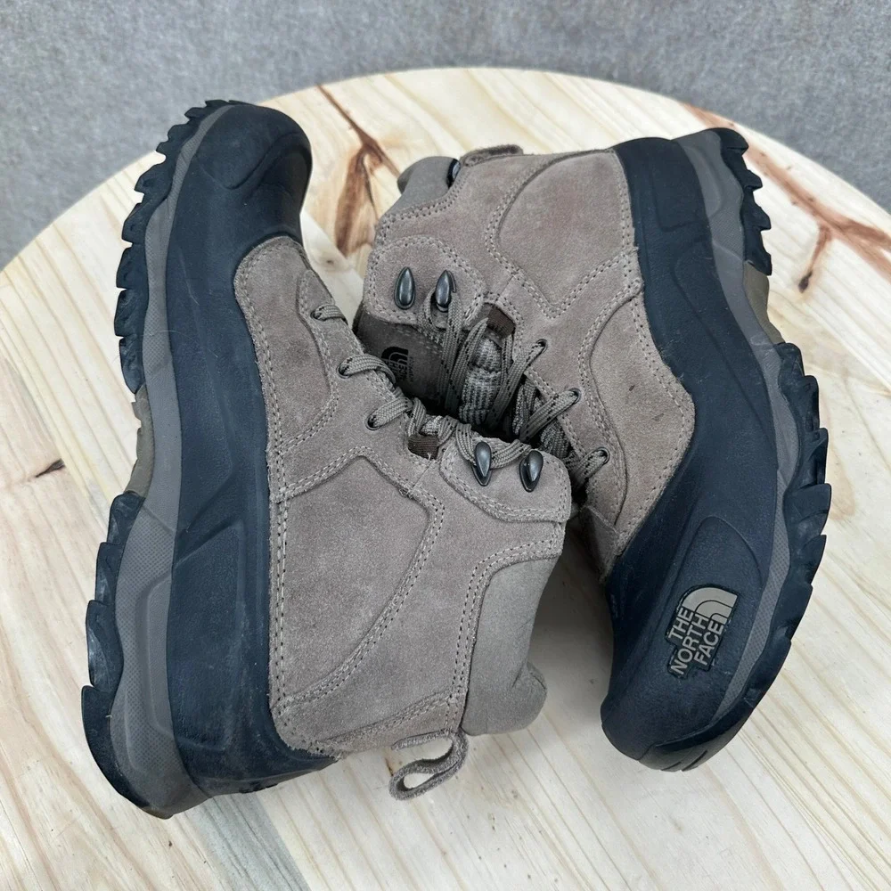 The North Face Snowfuse Winter Boots Mens 9.5 Brown Waterproof Suede